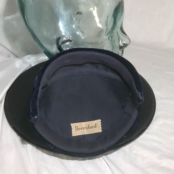 Vintage 1930 Beresford Blue Pillbox Womens Hat main image 6